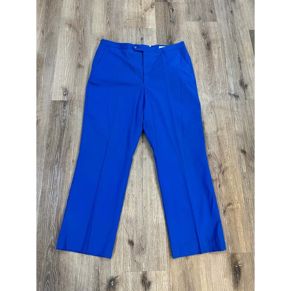 VTG Sansabelt Golf Mens Royal Blue Straight Leg Golf Pants 36x30‎